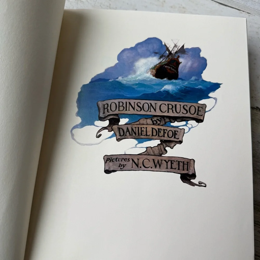 Vintage 'Robinson Crusoe' Hardcover Book (1983) Fiction Novel